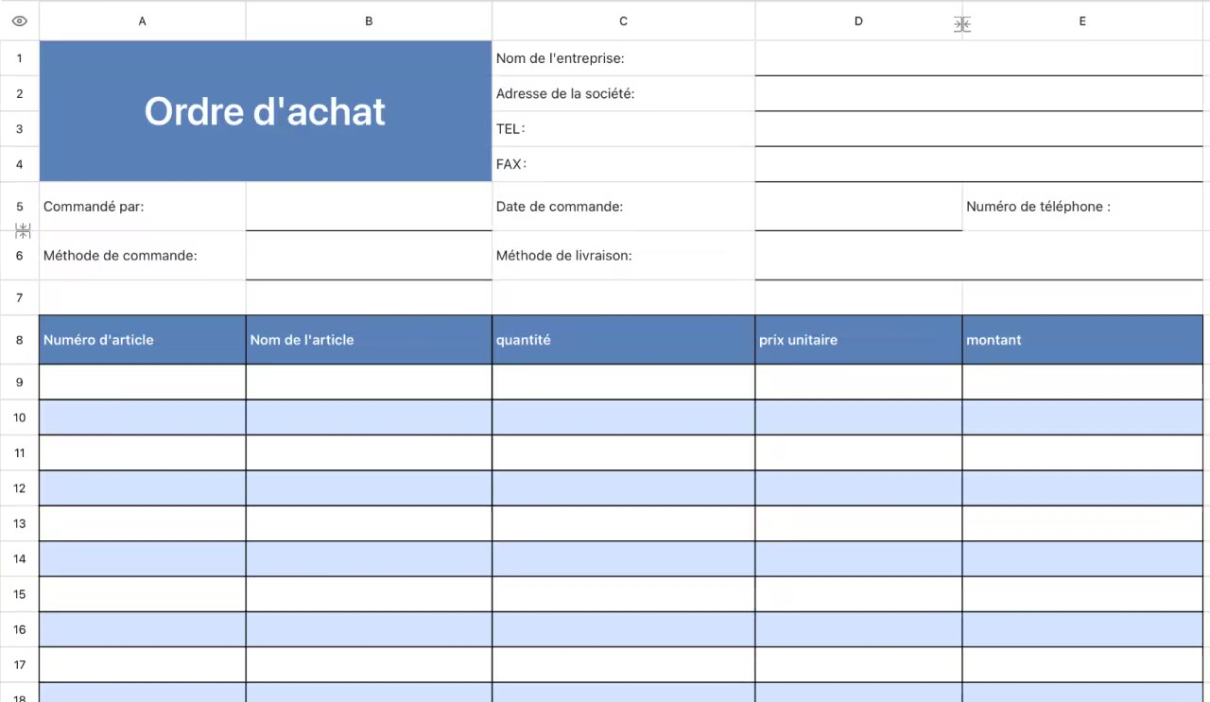 Formulaire d'achat 2